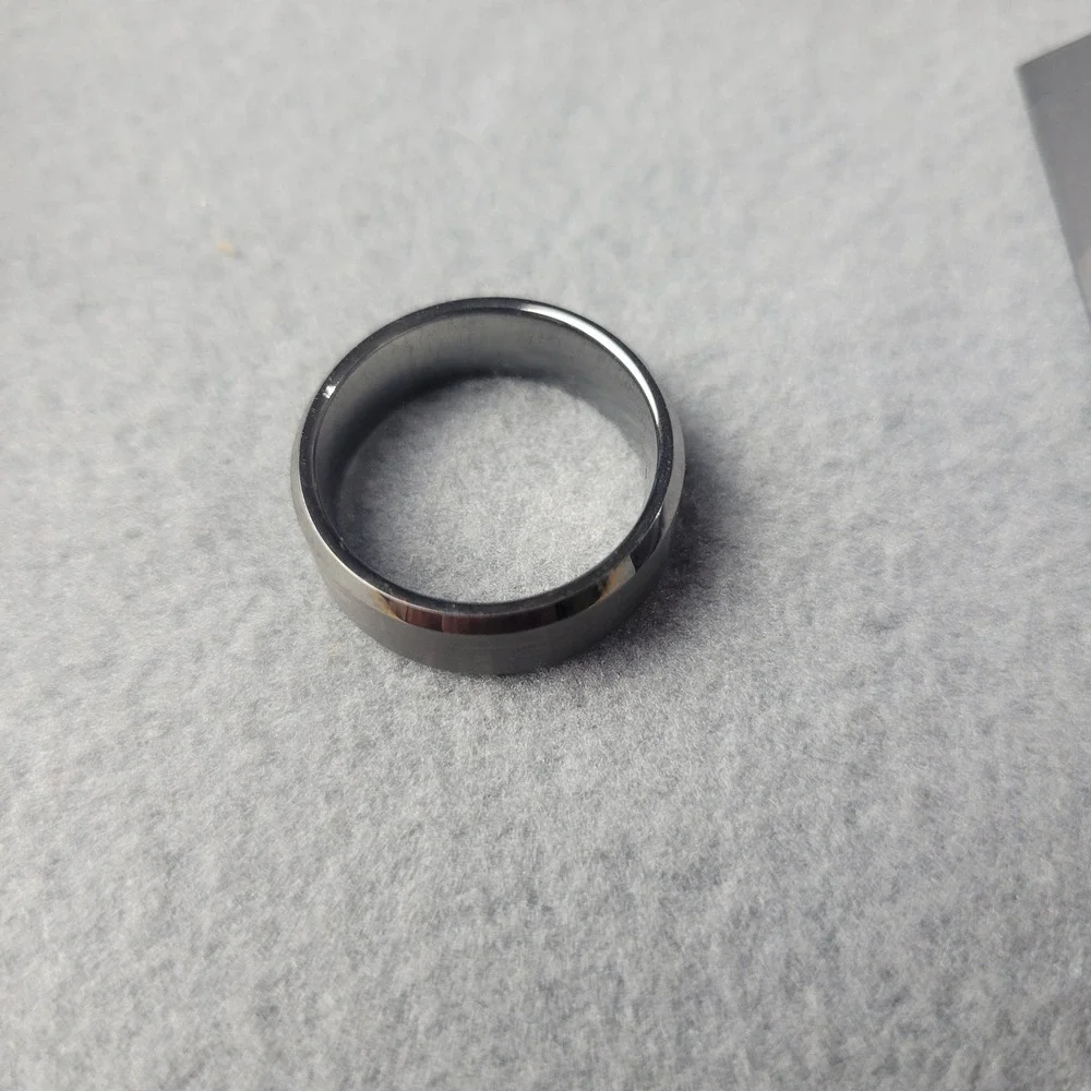 King Will Men 8mm Tungsten Carbide Ring Matte Gray Brushed Beveled Edge Size 10